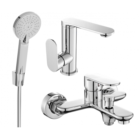 Mexen Milo R40 bathtub set, chrome - 713053R40-00