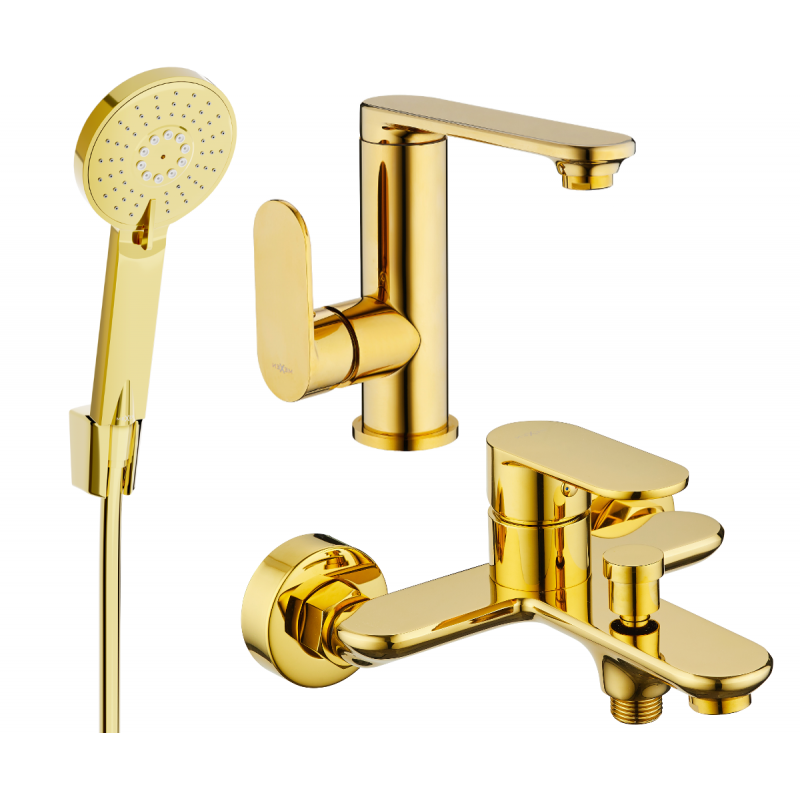 Mexen Milo R40 conjunto de baño, dorado - 713053R40-50