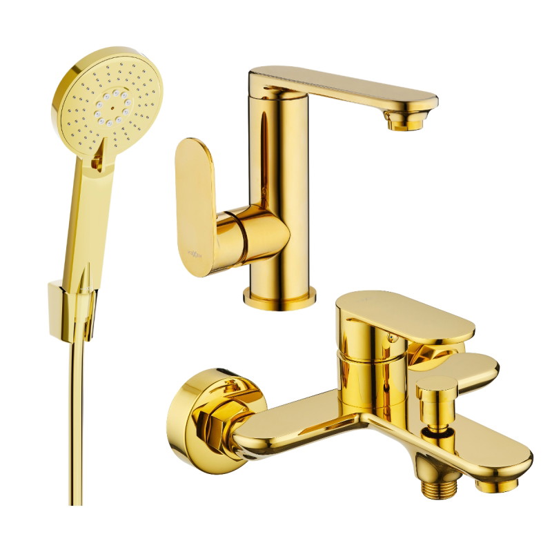 Mexen Milo R40 vannikomplekt, kuldne - 713053R40-50
