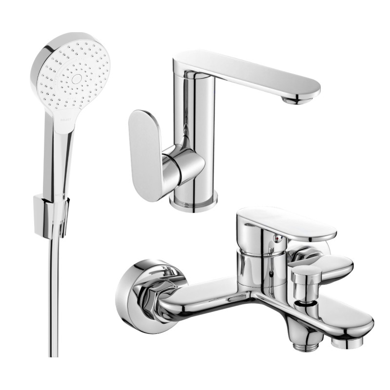 Mexen Milo R05 bathtub set, chrome - 713053R05-00