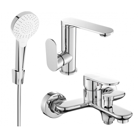 Mexen Milo R05 kylpyhuonesarja, kromi - 713053R05-00