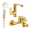 Mexen Milo R05 bathtub set, gold - 713053R05-50