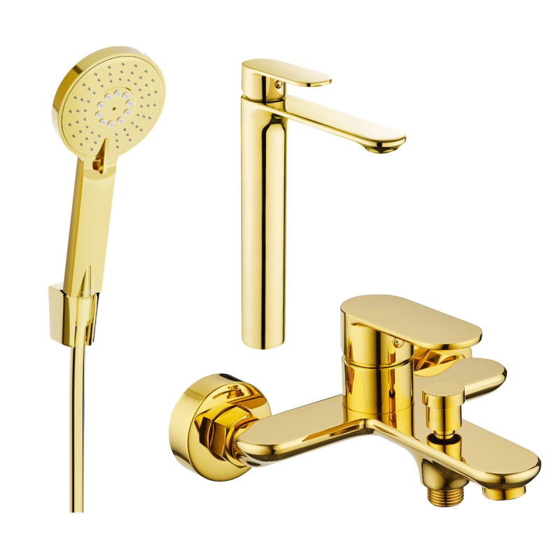 Mexen Milo R40 vannikomplekt, kuldne - 71313R40-50