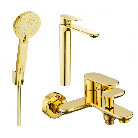 Mexen Milo R40 ensemble pour baignoire, doré - 71313R40-50
