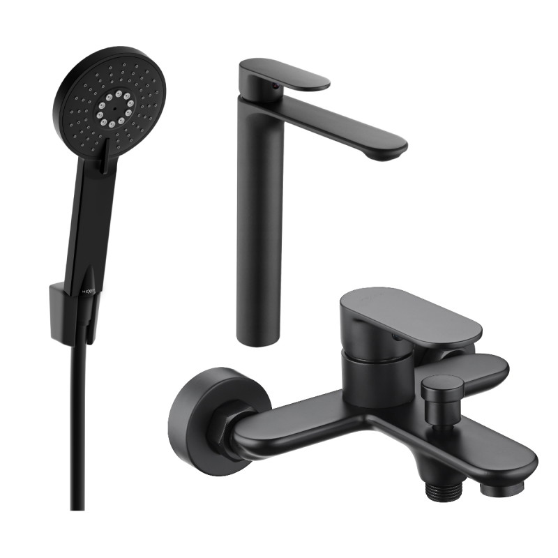 Mexen Milo R40 vannikomplekt, must - 71313R40-70