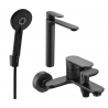 Mexen Milo R40 set za kadu, crni - 71313R40-70