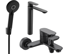 Mexen Milo R40 juego de bañera, negro - 71313R40-70