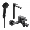 Mexen Milo R05 set za kadu, crni - 71313R05-70