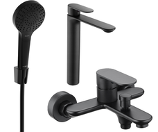 Mexen Milo R05 vannas komplekts, melns - 71313R05-70