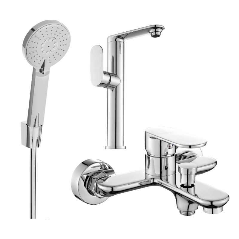 Mexen Milo R40 vannikomplekt, kroom - 713153R40-00