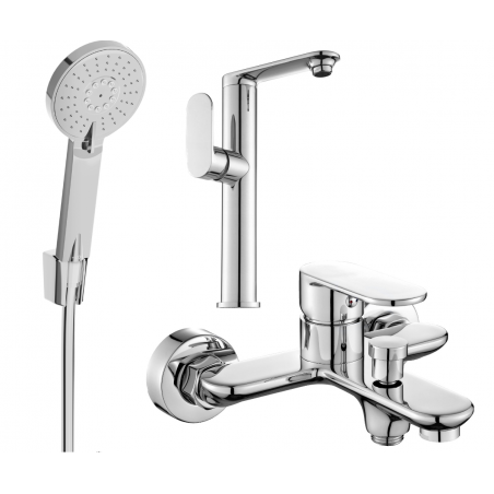 Mexen Milo R40 ensemble de bain, chromé - 713153R40-00