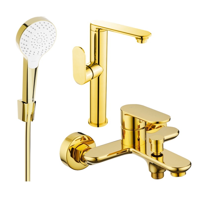 Mexen Milo R05 vannikomplekt, kuldne - 713153R05-50