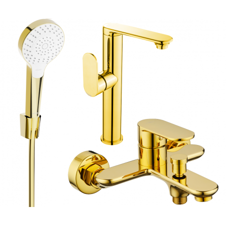 Mexen Milo R05 vannikomplekt, kuldne - 713153R05-50