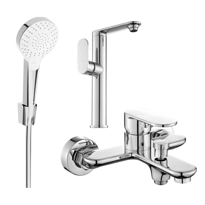 Mexen Milo R05 vannikomplekt, kroom - 713153R05-00