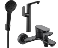 Mexen Milo R05 ensemble de baignoire, noir - 713153R05-70