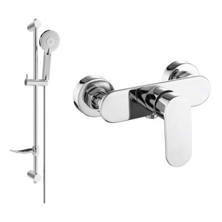 Mexen Milo DF40 mitigeur de douche avec ensemble de douche, chromé - 7134R40-00