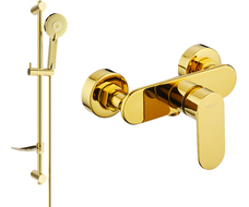 Mexen Milo DF40 robinet de douche avec ensemble de douche, or - 7134R40-50