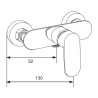 Mexen Milo DF05 Duscharmatur mit Duschset, Chrom - 7134R05-00