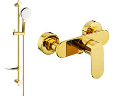 Mexen Milo DF05 Duscharmatur mit Duschset, gold - 7134R05-50