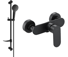 Mexen Milo DF05 robinet de douche avec ensemble de douche, noir - 7134R05-70