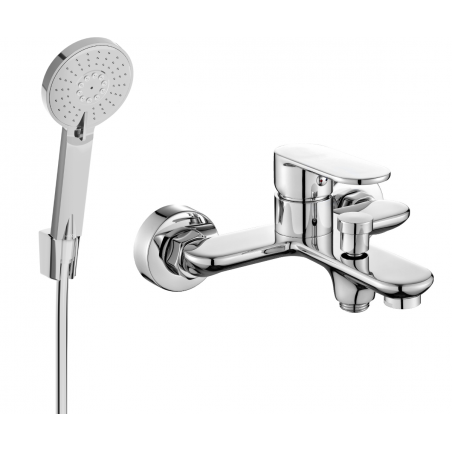 Mexen Milo R40 bateria wannowa z zestawem prysznicowym, chrom - 7133R40-00
