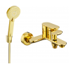 Mexen Milo R40 bathtub faucet with shower set, gold - 7133R40-50