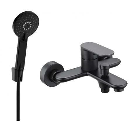 Mexen Milo R40 badkraan met doucheset, zwart - 7133R40-70