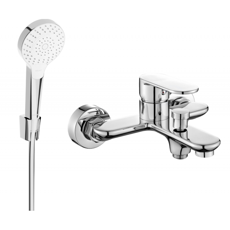Mexen Milo R05 badkraan met doucheset, chroom - 7133R05-00