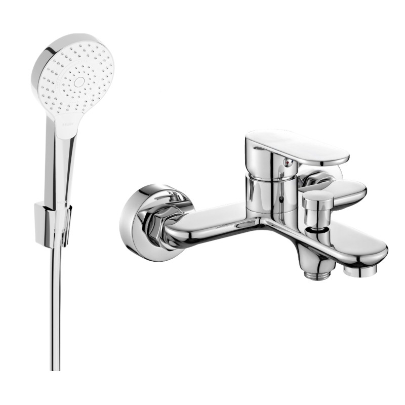 Mexen Milo R05 bathtub faucet with shower set, chrome - 7133R05-00