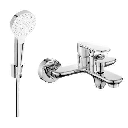 Mexen Milo R05 bathtub faucet with shower set, chrome - 7133R05-00