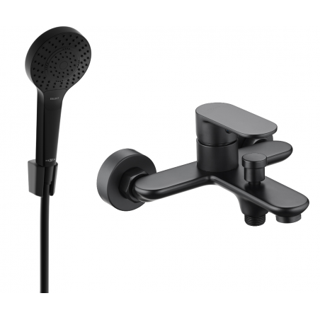 Mexen Milo R05 bathtub faucet with shower set, black - 7133R05-70