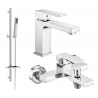 Mexen Uno DQ77 Badewannenset, Chrom - 71403DQ77-00