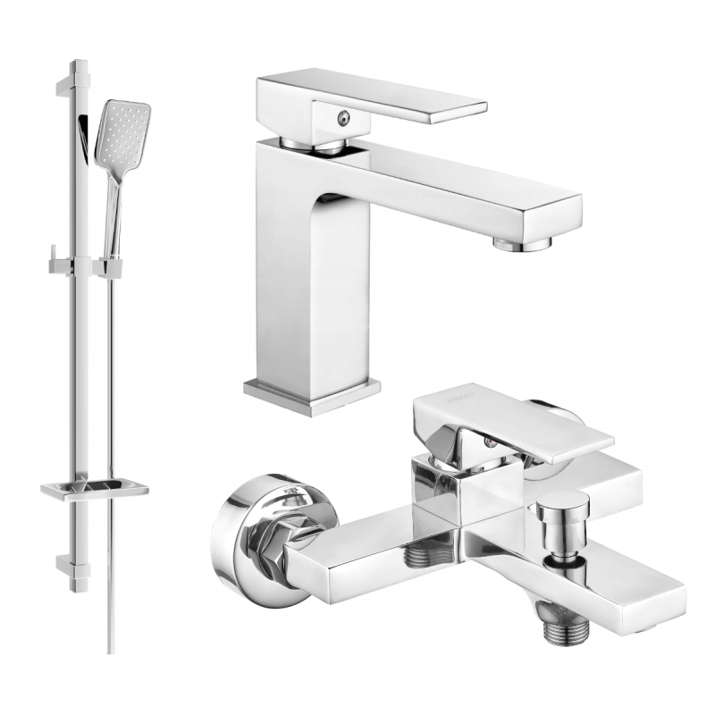 Mexen Uno DQ62 Badezimmerset, Chrom - 71403DQ62-00