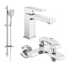 Mexen Uno DQ62 ensemble pour baignoire, chrome - 71403DQ62-00