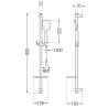 Mexen Uno DQ62 Badezimmerset, Chrom - 71403DQ62-00