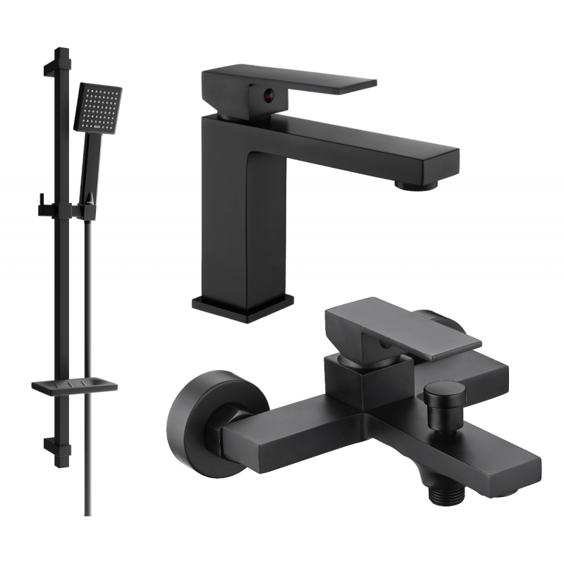 Mexen Uno DQ45 Wannenset, schwarz - 71403DQ45-70