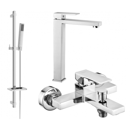 Mexen Uno DQ77 bathtub set, chrome - 71413DQ77-00