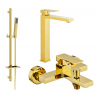 Mexen Uno DQ77 Badewannen-Set, gold - 71413DQ77-50