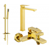 Mexen Uno DQ77 bath set, gold - 71413DQ77-50
