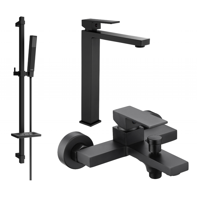 Mexen Uno DQ77 ensemble de bain, noir - 71413DQ77-70