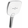 Mexen R-17 3-function Shower Handle, Chrome/White - 79517-02