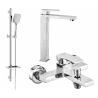 Mexen Uno DQ62 bath set, chrome - 71413DQ62-00
