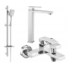 Mexen Uno DQ62 Bathtub Set, Chrome - 71413DQ62-00