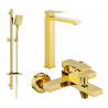 Mexen Uno DQ62 bath set, gold - 71413DQ62-50