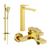 Mexen Uno DQ62 Gold Bathtub Set - 71413DQ62-50