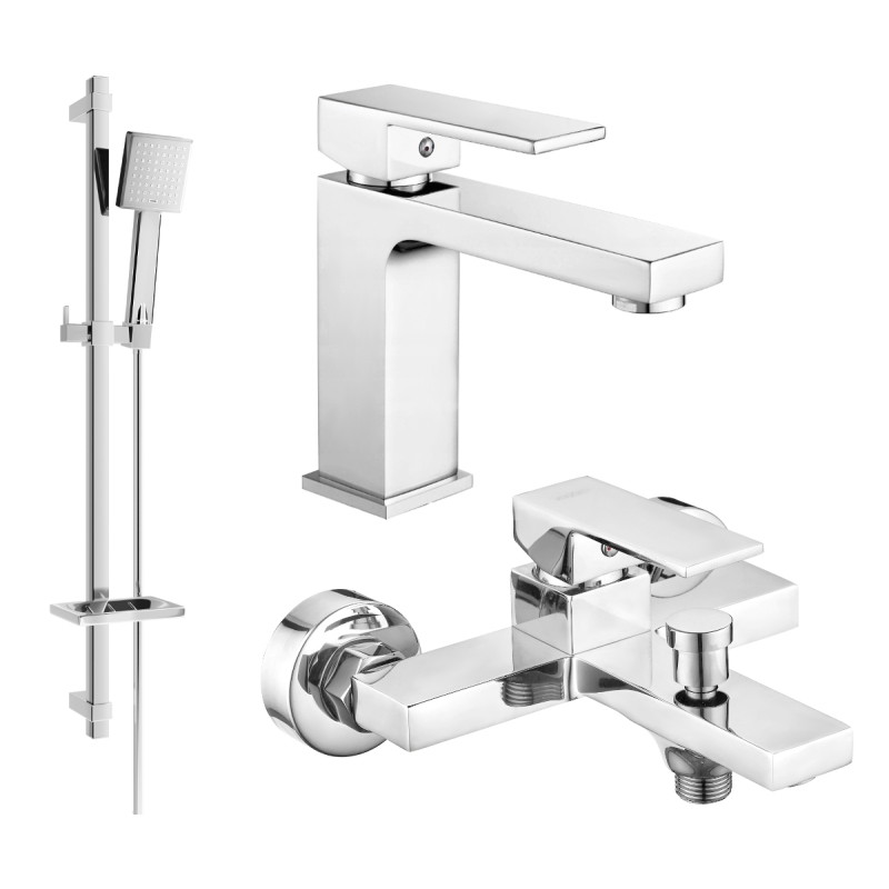 Mexen Uno DQ45 vannikomplekt, kroom - 71403DQ45-00