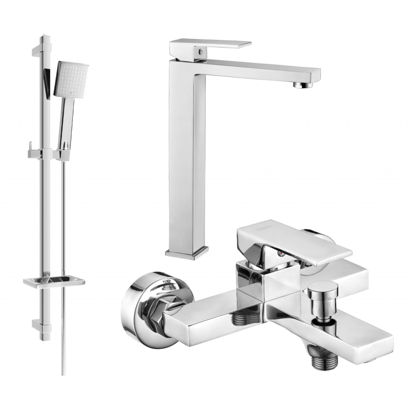 Mexen Uno DQ45 vannas komplekts, hroms - 71413DQ45-00