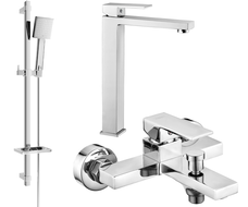 Mexen Uno DQ45 ensemble de bain, chrome - 71413DQ45-00