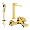 Mexen Uno DQ45 bath set, gold - 71413DQ45-50