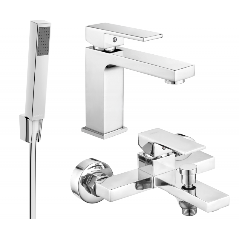 Mexen Uno Conjunto de banho R77, cromado - 71403R77-00